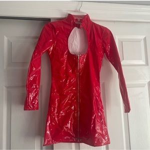 Red Latex Dress Amazon BRAND NEW